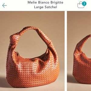 Melie Bianco Brigitte Large Satchel in tan